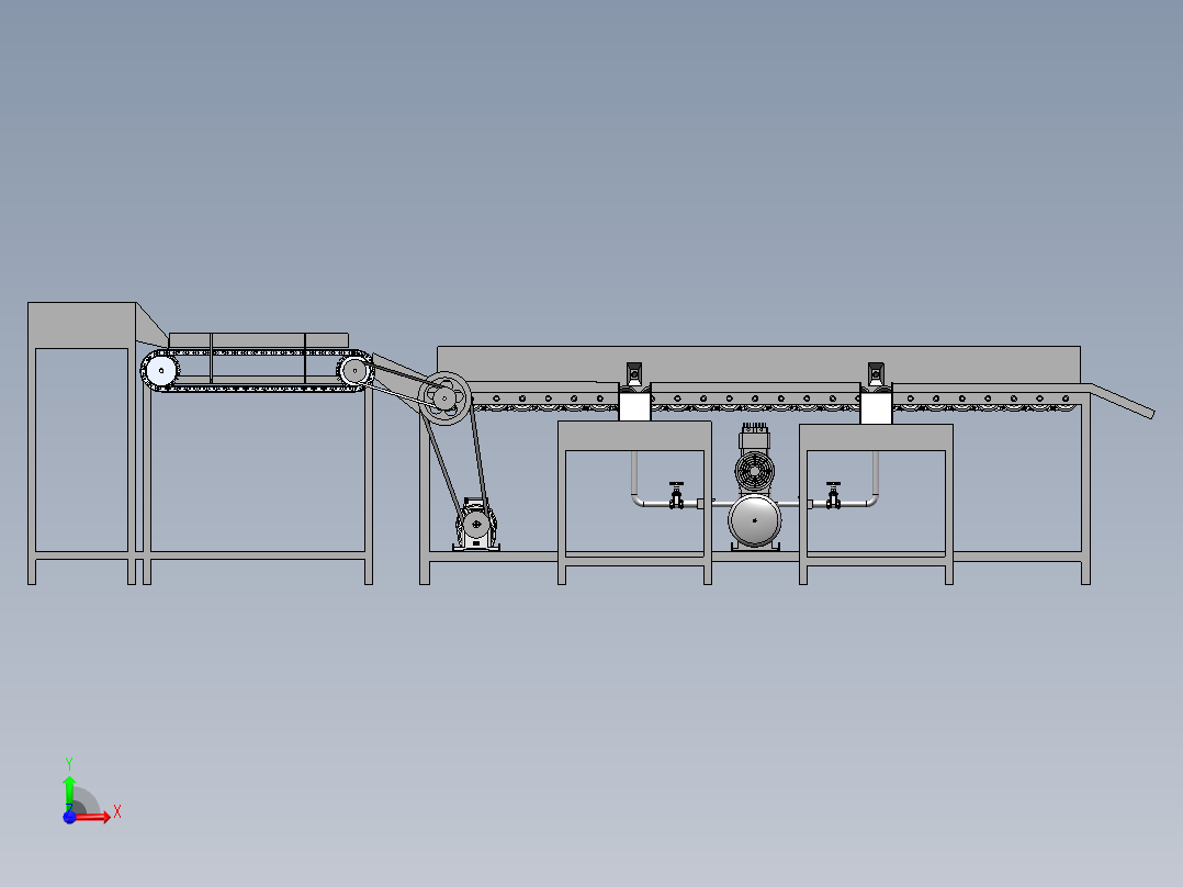 苹果分级筛选设备前视图