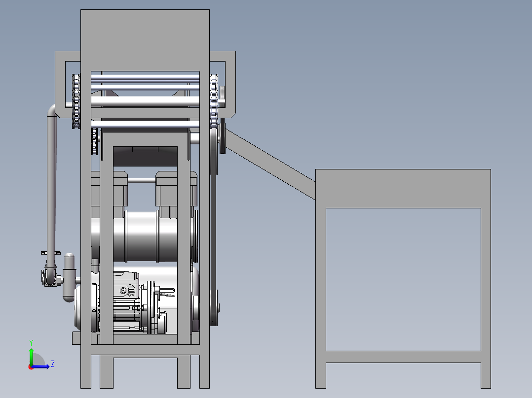 苹果分级筛选设备左视图