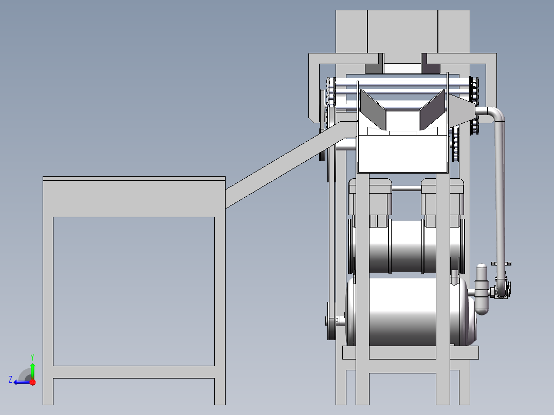 苹果分级筛选设备右视图