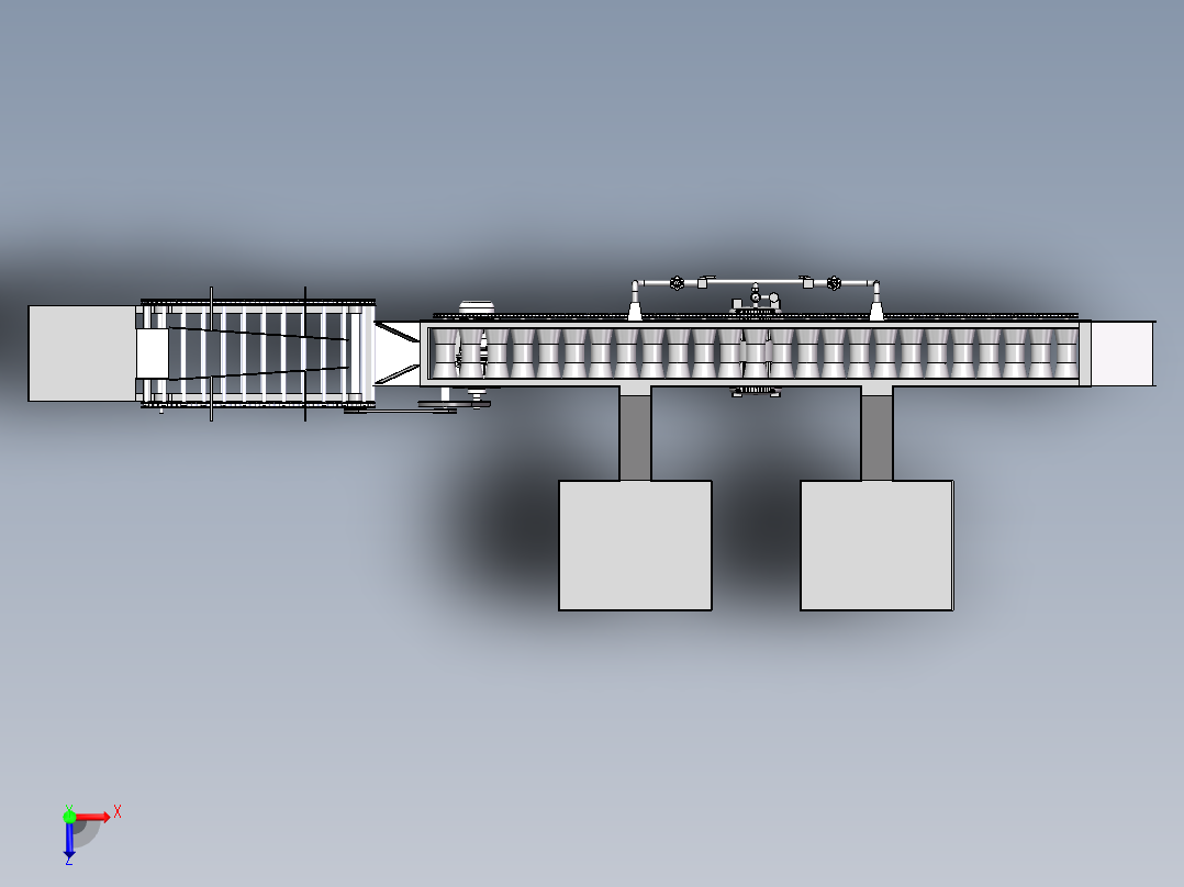 苹果分级筛选设备俯视图