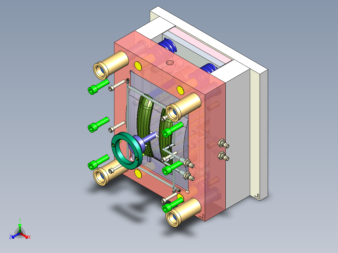 基于ug的电话听筒上壳的注塑模具设计主视图
