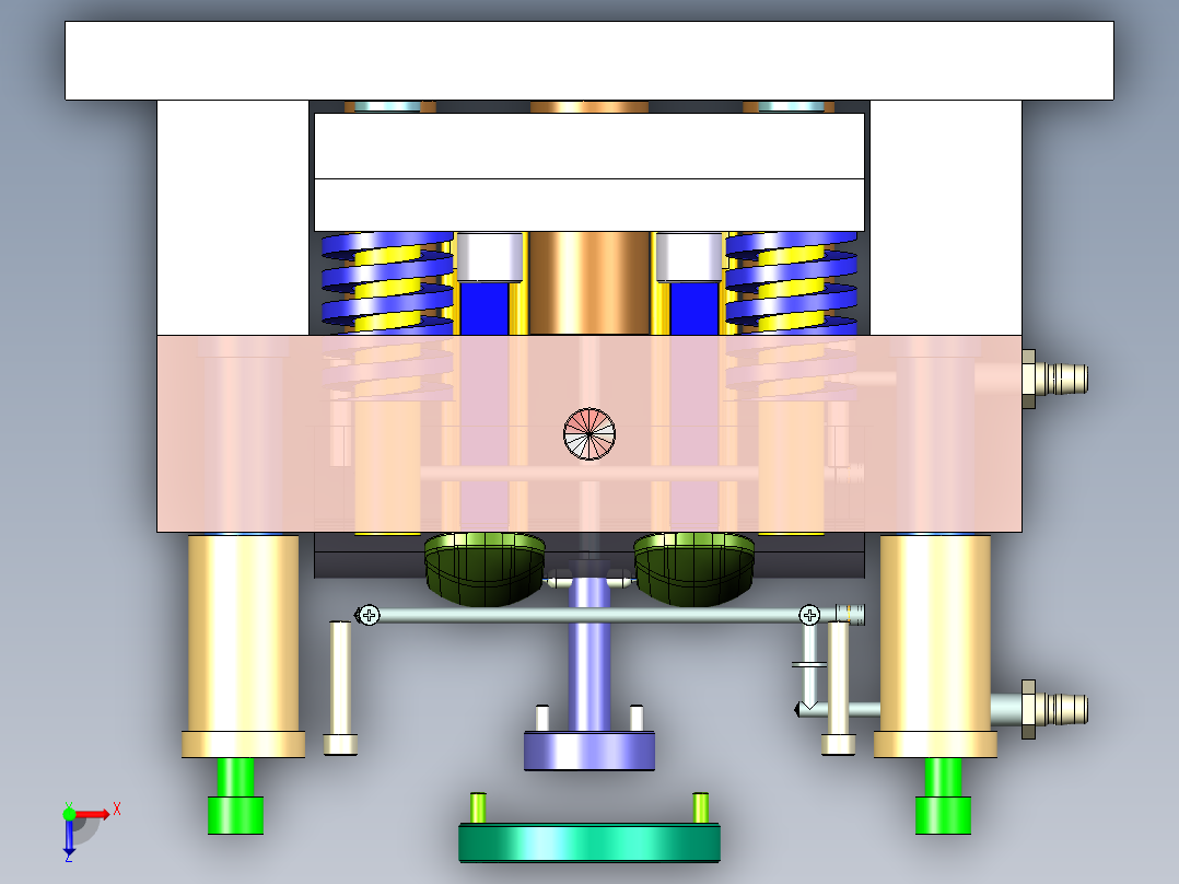 基于ug的电话听筒上壳的注塑模具设计俯视图