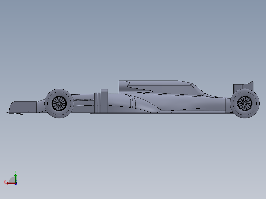 A2004339-F1赛车模型后视图