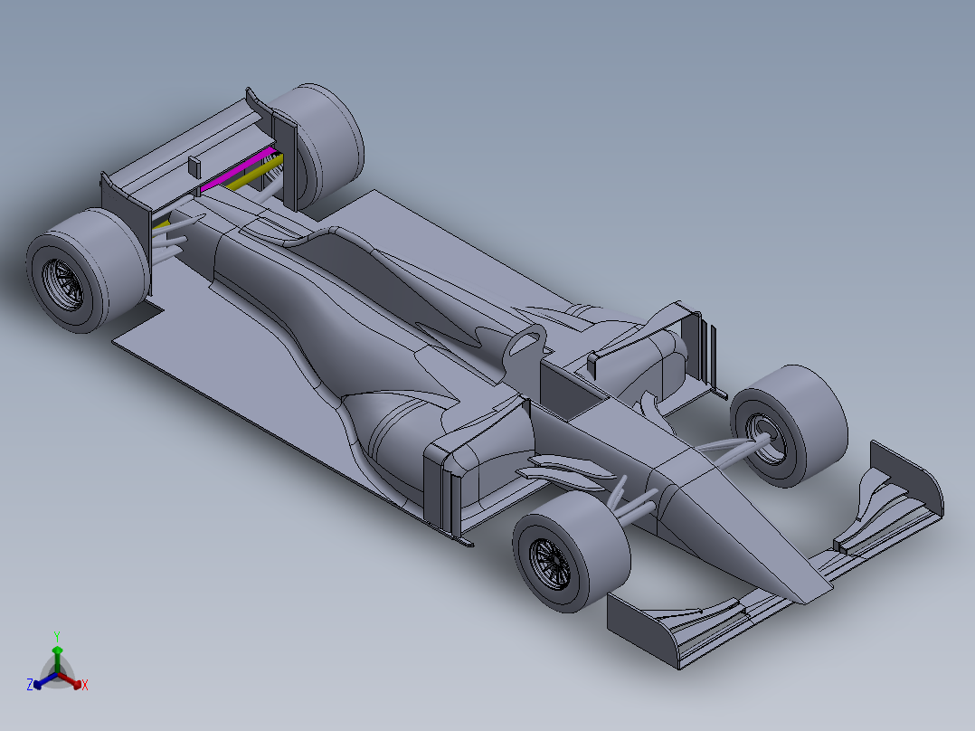A2004339-F1赛车模型正等轴测图