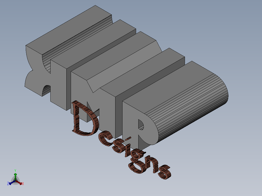 三维标志设计正等轴测图