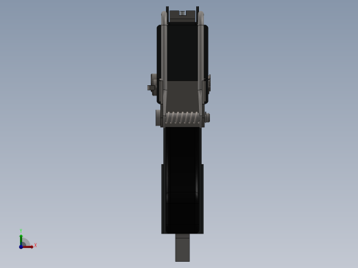 手枪左轮冲锋枪老式狙击步枪设计3D图纸crd-mac-11-inspired-smg-9mm SolidWorks前视缩略图