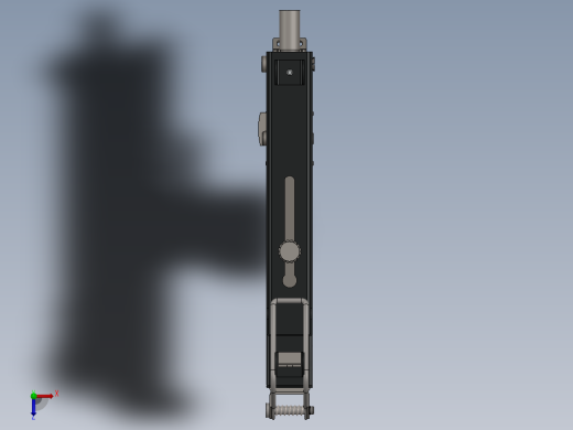 手枪左轮冲锋枪老式狙击步枪设计3D图纸crd-mac-11-inspired-smg-9mm SolidWorks俯视缩略图
