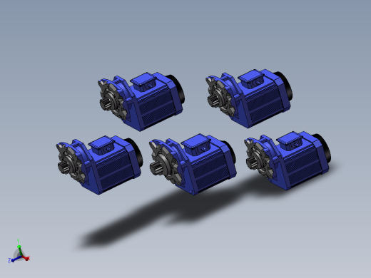 5种型号 YSFD YSJE YSHZ YSEW-70 V3驱动一体制电机模型MF50