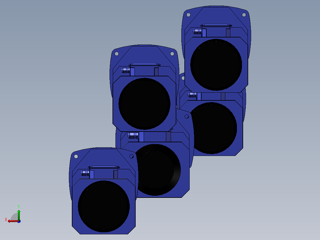 5种型号 YSFD YSJE YSHZ YSEW-70 V3驱动一体制电机模型MF50后视图