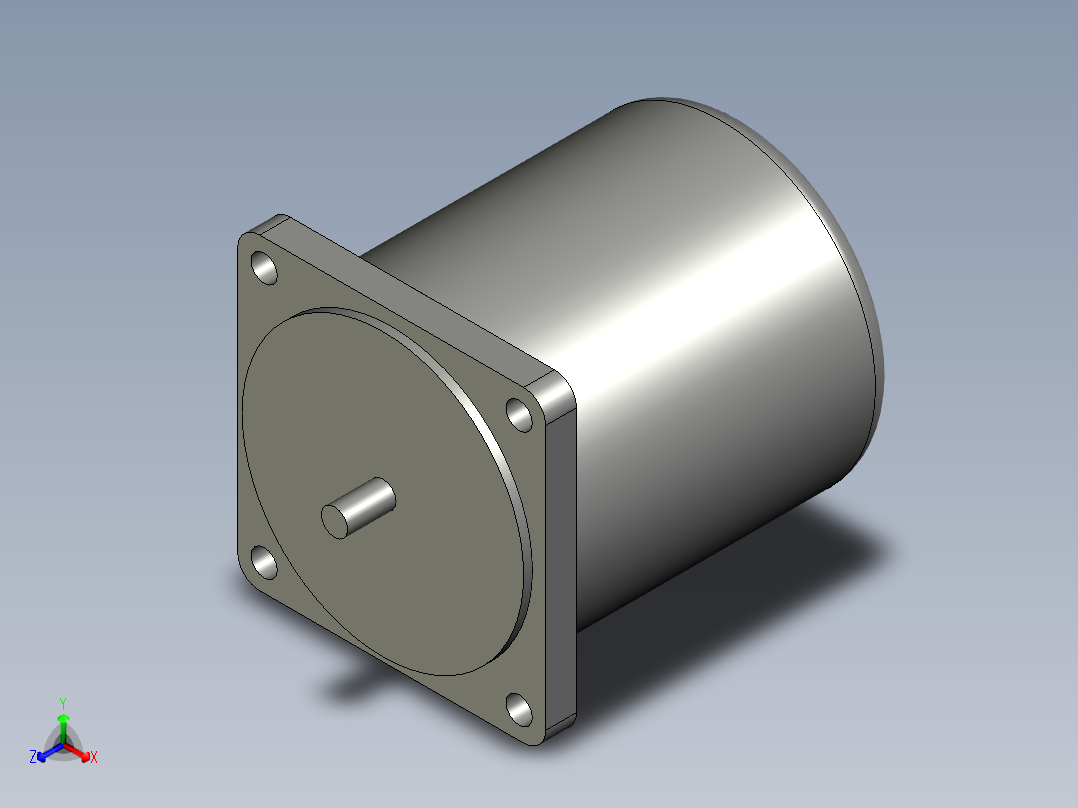 单项感应电机3IK15GN-C正等轴测图