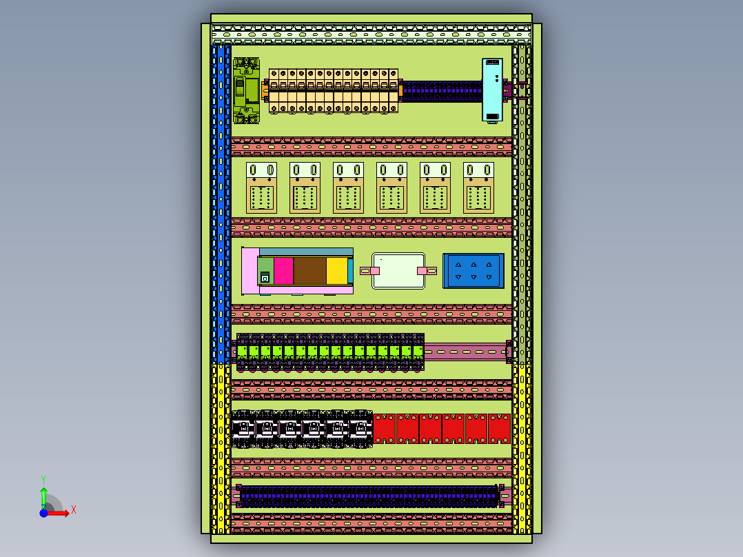 生产工艺品的工业烤箱前视图