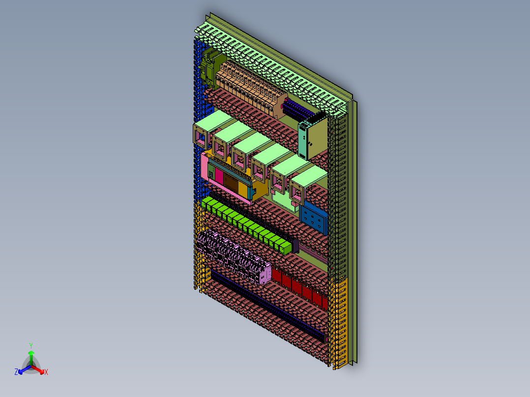 生产工艺品的工业烤箱正等轴测图