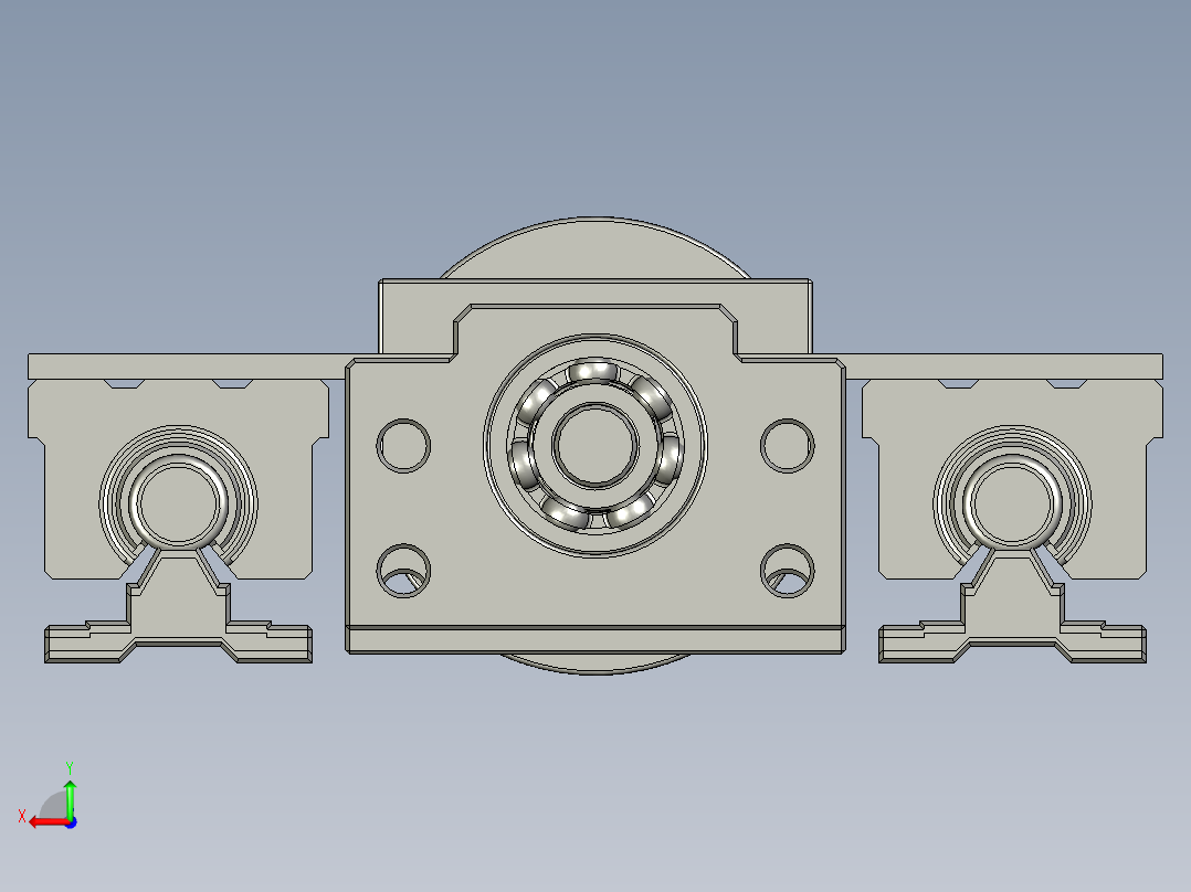 滚珠丝杆套装整套后视图