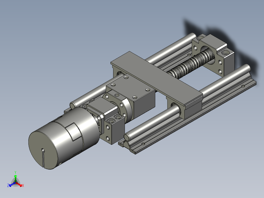 滚珠丝杆套装整套正等轴测图