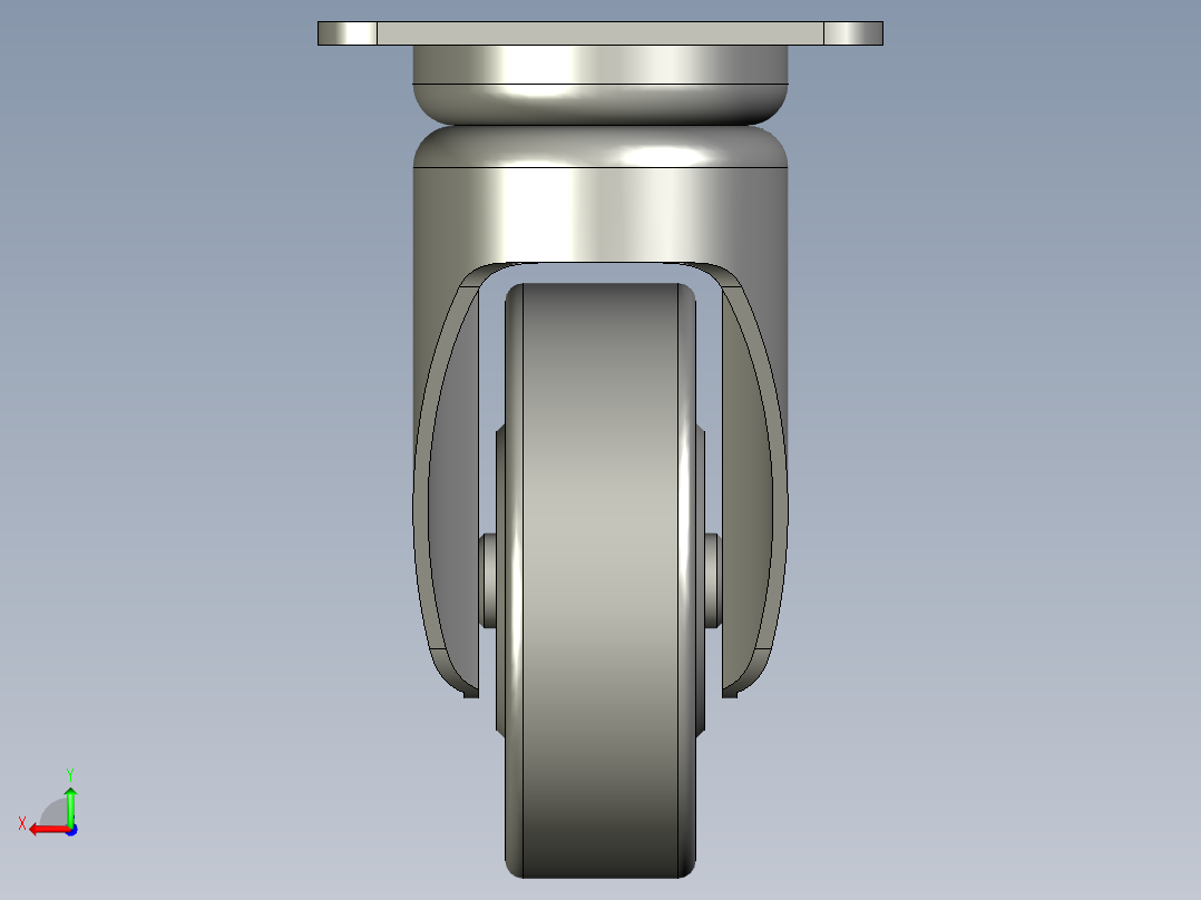 脚轮CLC01-D100-RB后视图