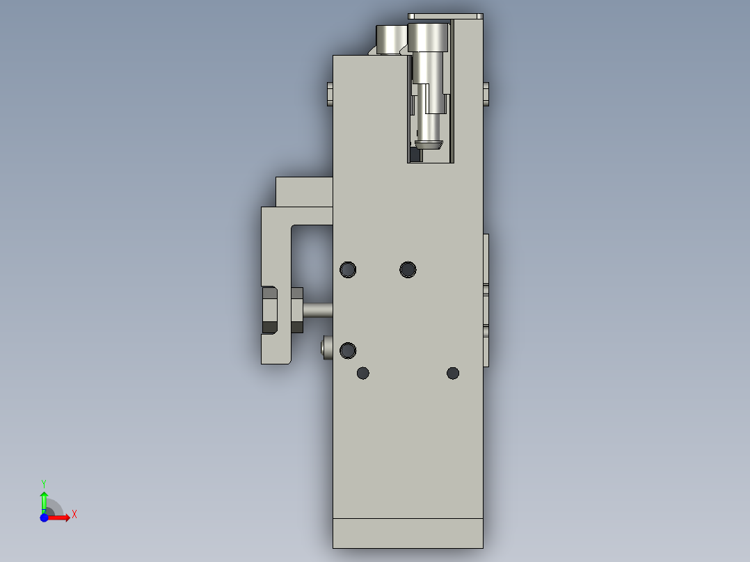 母端子分料机构前视图