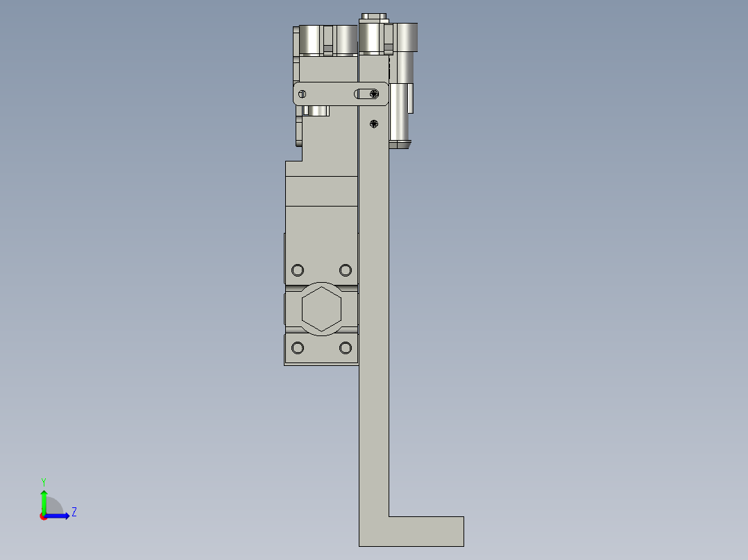 母端子分料机构左视图