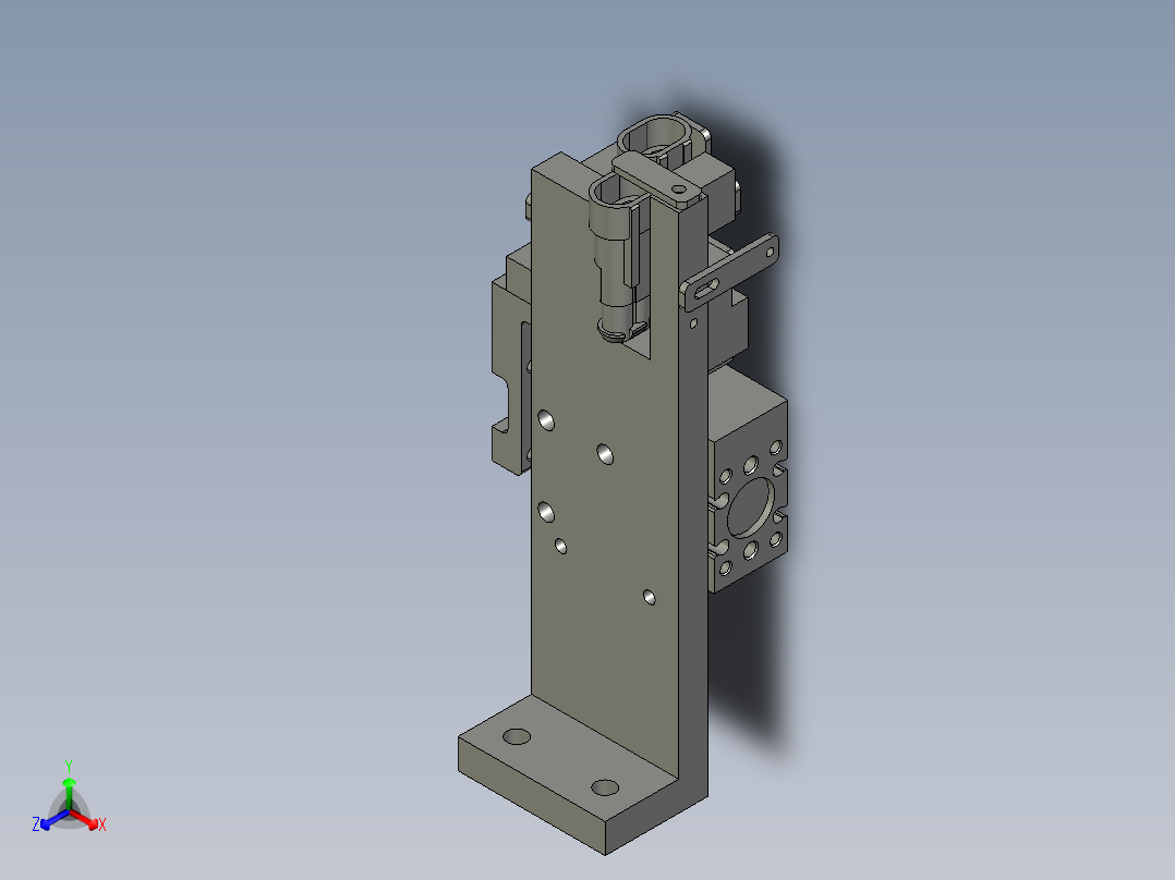 母端子分料机构正等轴测图