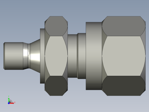卡套式油管接头M6接4管前视缩略图
