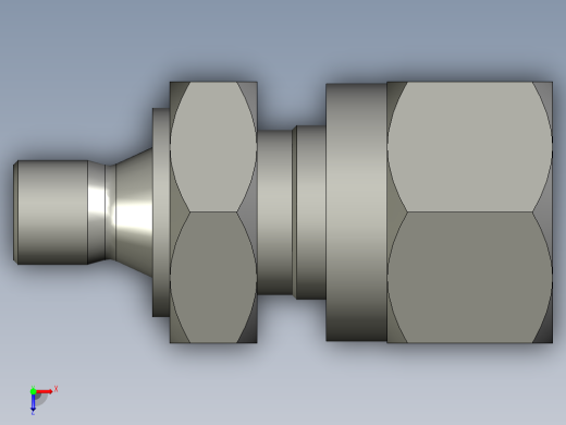 卡套式油管接头M6接4管俯视缩略图