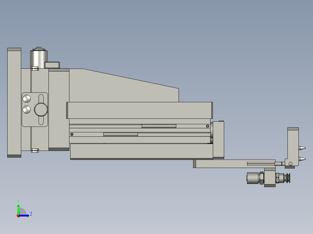 20090102-4100-X1产品上料支撑机构左视图