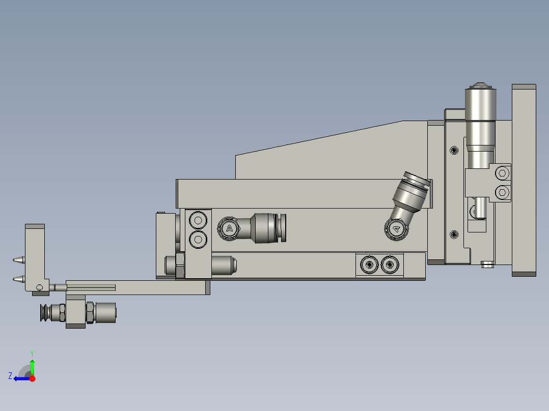 20090102-4100-X1产品上料支撑机构右视图