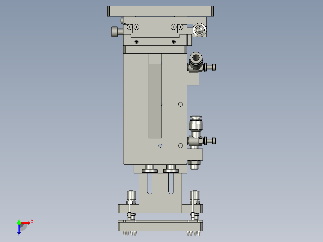20090102-4100-X1产品上料支撑机构俯视图