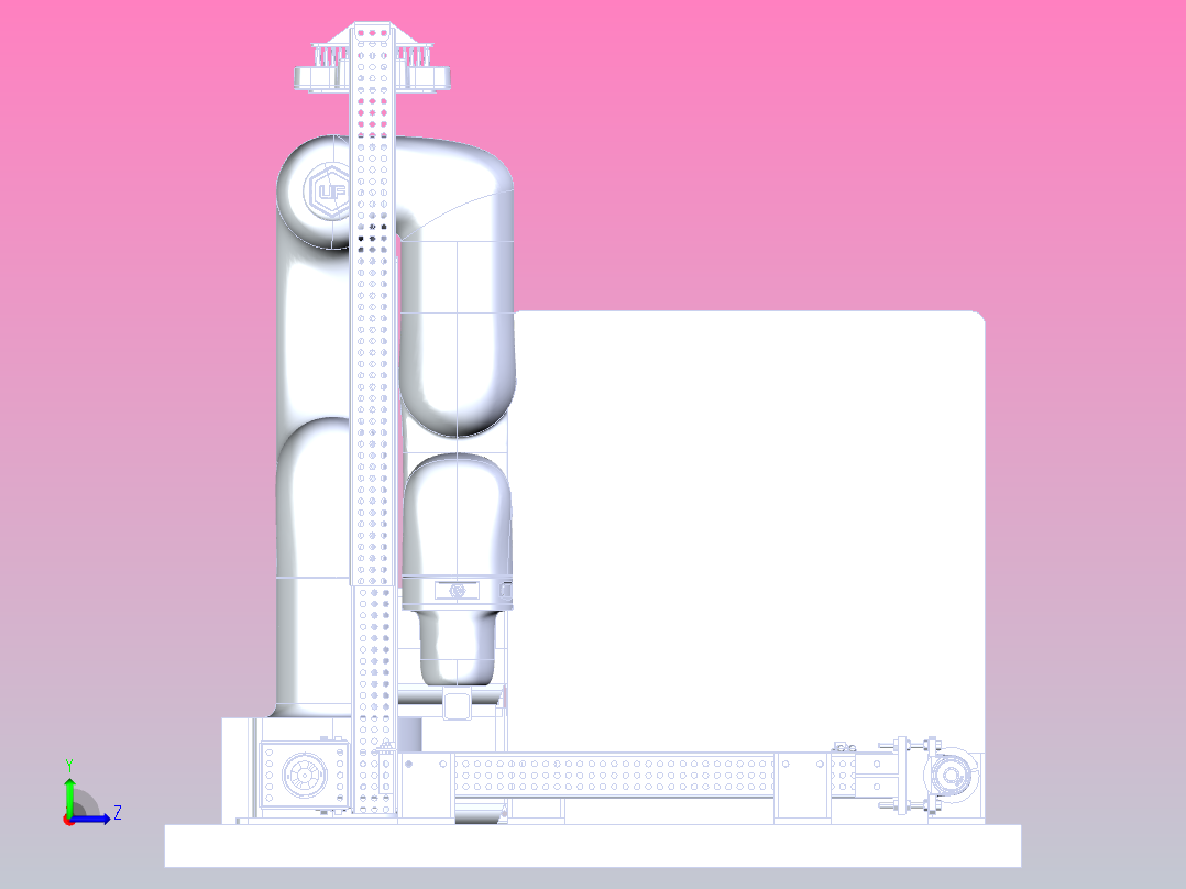 小型垃圾分拣系统左视图