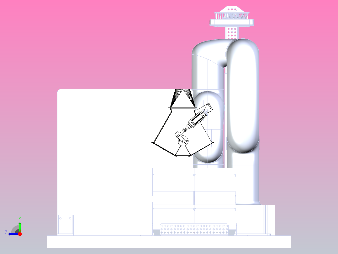 小型垃圾分拣系统右视图