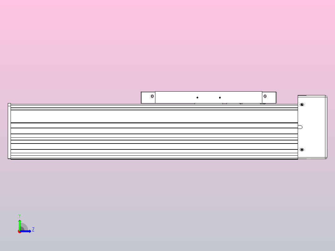 滚珠丝杠直线轴带导轨全封闭TPA-HCR-202D-2510C-L200-MR-C-P75-N3左视图