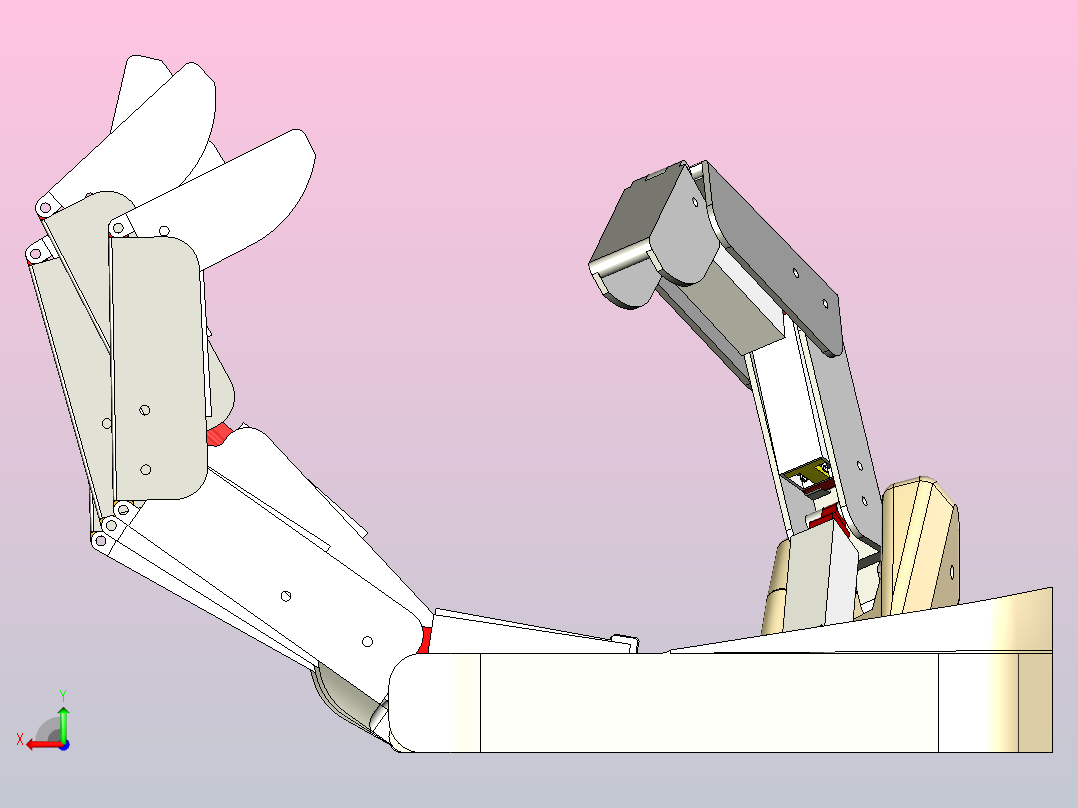 大型机械手原型。后视图