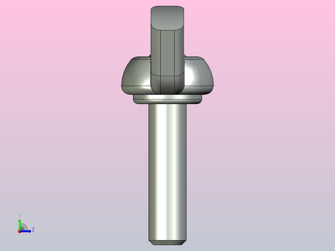 DIN 316翼形螺钉左视图