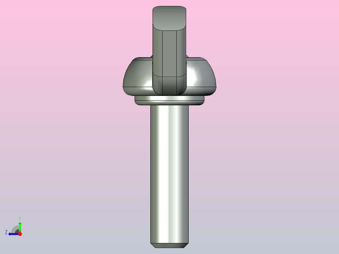 DIN 316翼形螺钉右视图