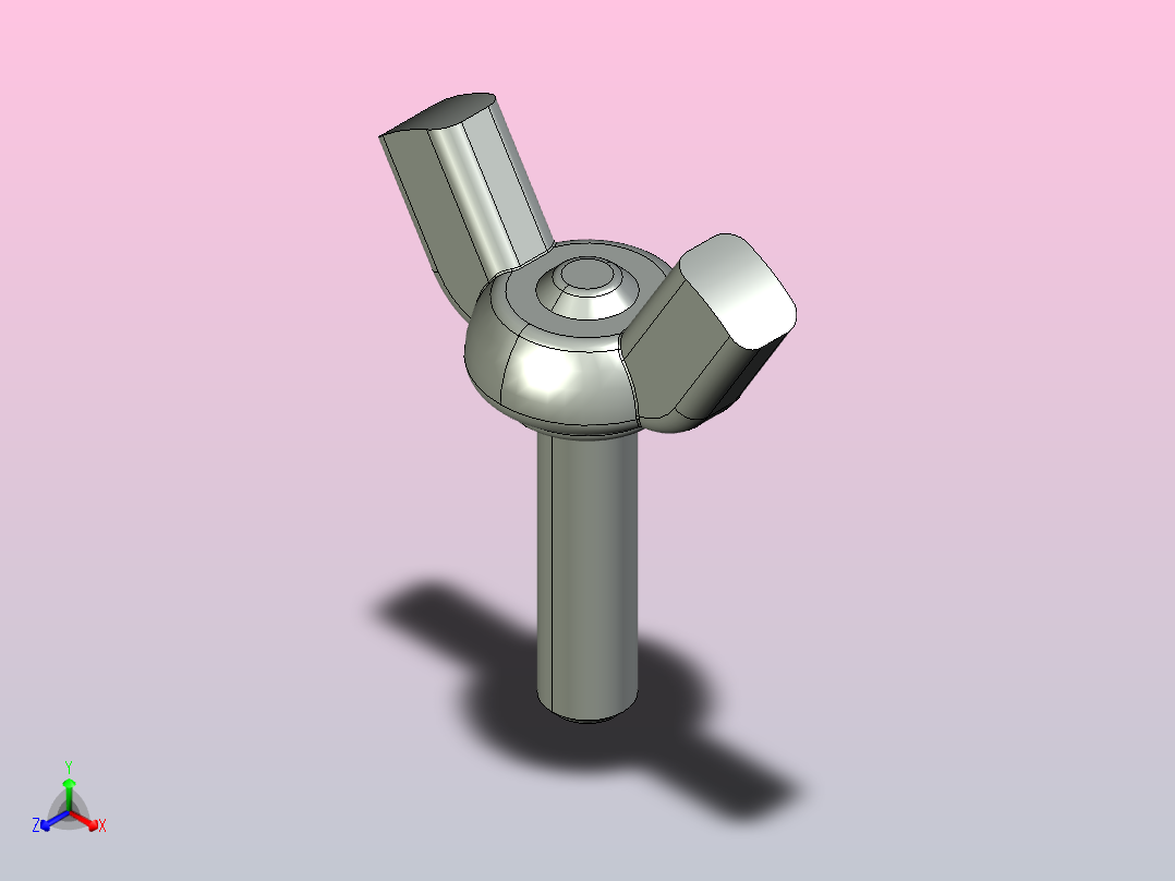 DIN 316翼形螺钉正等轴测图