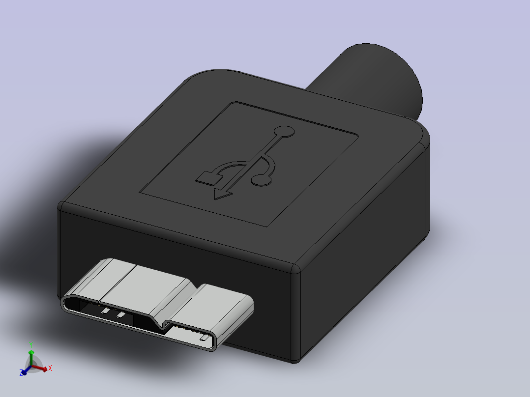 USB连接器主视图