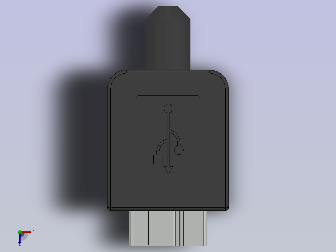USB连接器俯视图