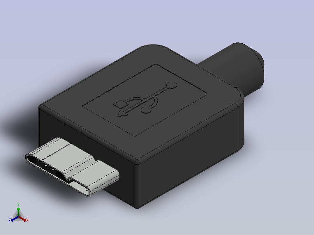 USB连接器正等轴测图