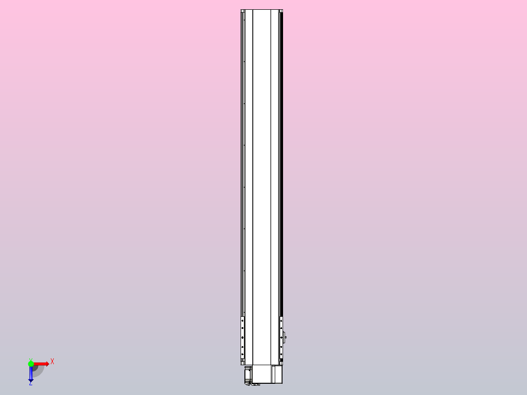 皮带直线轴半封闭可选导轨TPA-HNB-202D-140-L1350-RP-Y-P75-N3俯视图