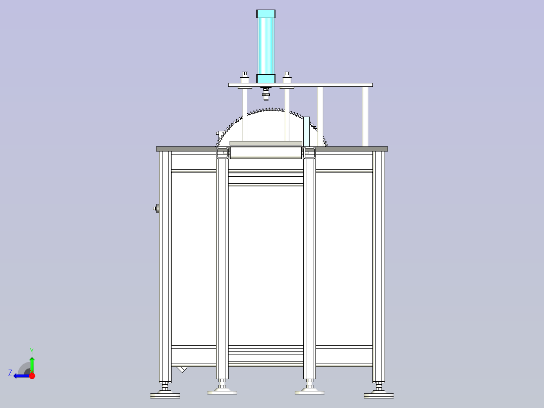 型材管材切割设备右视图