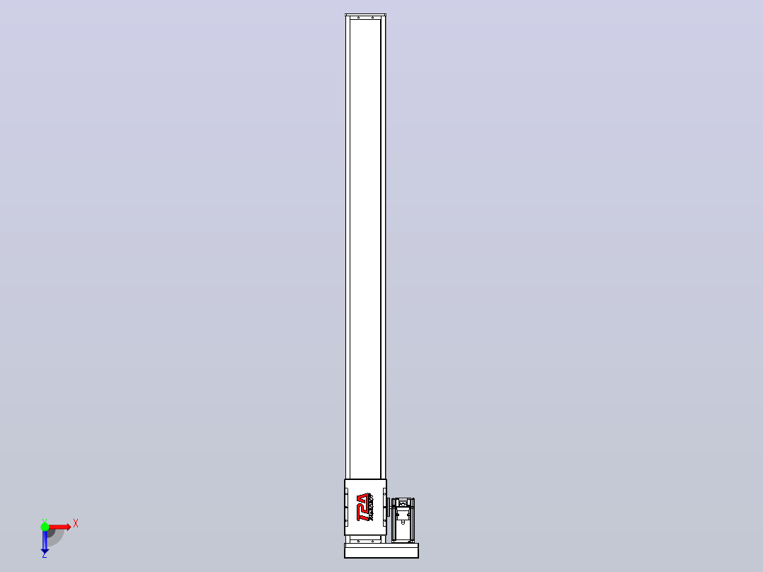 滚珠丝杠直线轴带导轨全封闭TPA-HCR-110D-1610C-L1200-MR-C-P40-N3俯视图