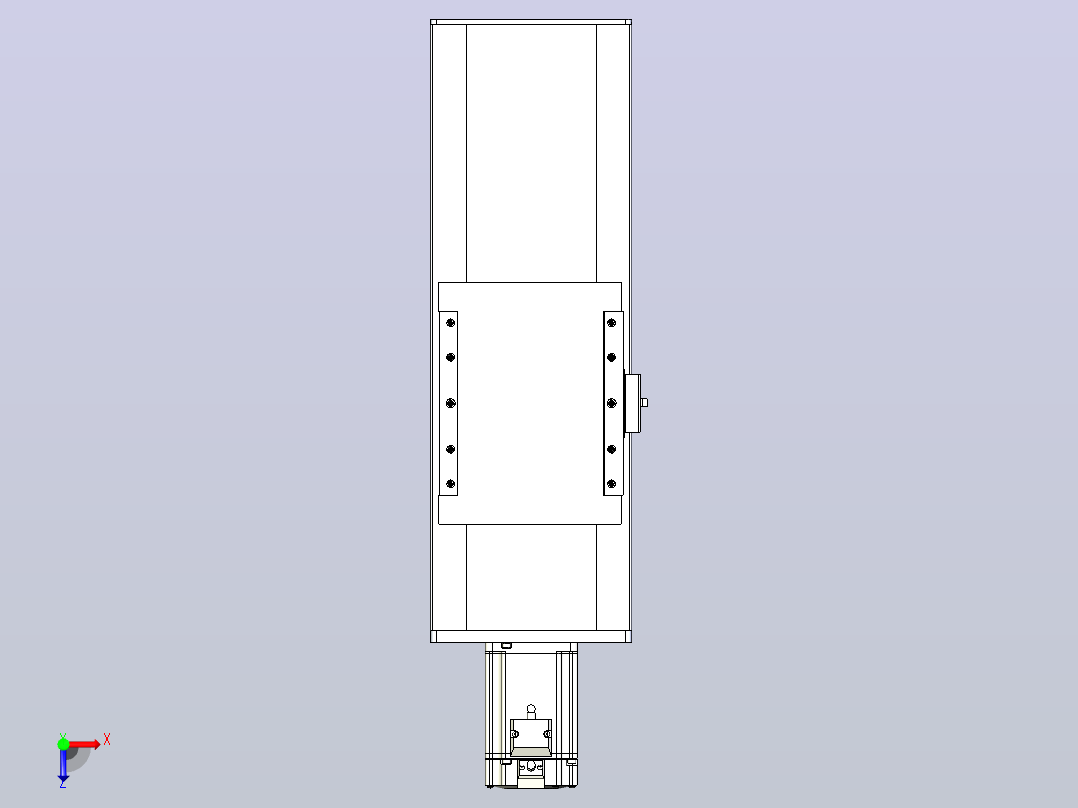滚珠丝杠直线轴带导轨全封闭TPA-HCR-175D-2510C-L200-M-Y-P75-N3俯视图
