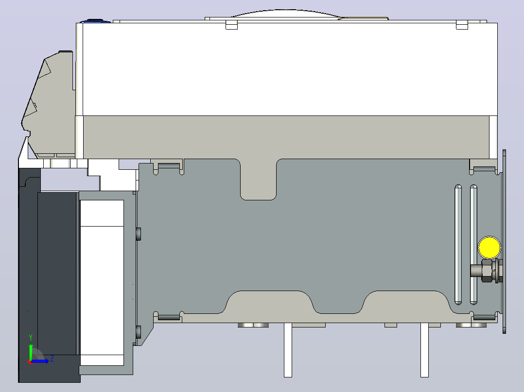 NXAF16N_H04-06 4P固定万能式断路器三维模型202202左视图