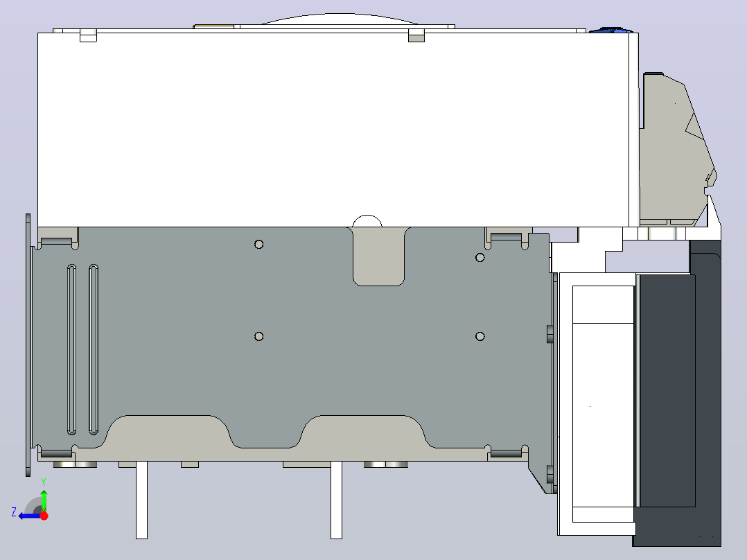 NXAF16N_H04-06 4P固定万能式断路器三维模型202202右视图