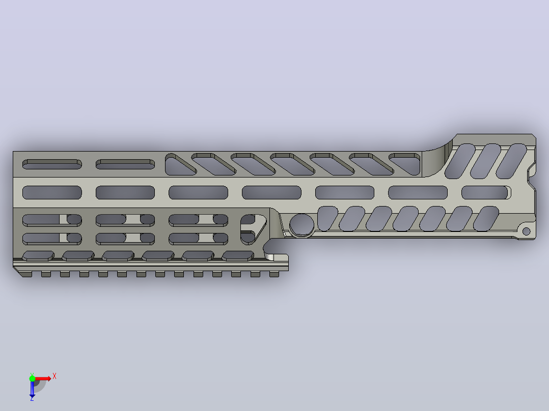SIG-XM7建模模型俯视图