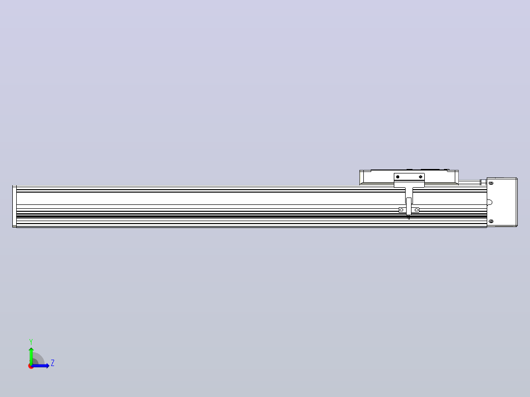 滚珠丝杠直线轴带导轨全封闭TPA-HCR-105D-1610C-L400-MR-Y-P40-N3左视图