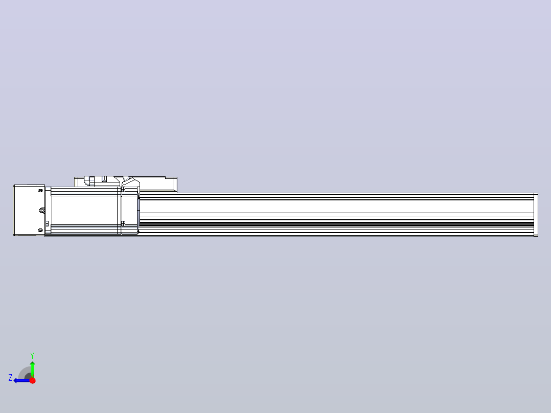 滚珠丝杠直线轴带导轨全封闭TPA-HCR-105D-1610C-L400-MR-Y-P40-N3右视图