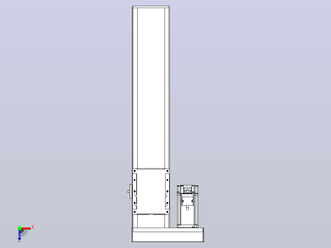 滚珠丝杠直线轴带导轨全封闭TPA-HCR-105D-1610C-L400-MR-Y-P40-N3俯视图