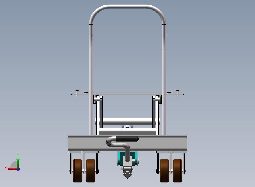A53-液压式单剪叉升降机后视图
