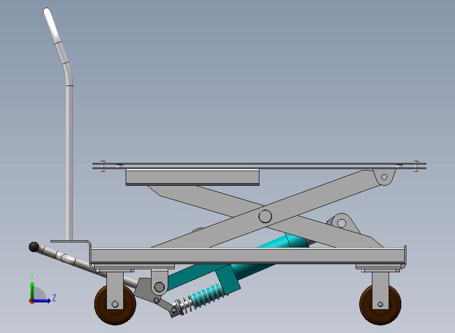 A53-液压式单剪叉升降机左视图