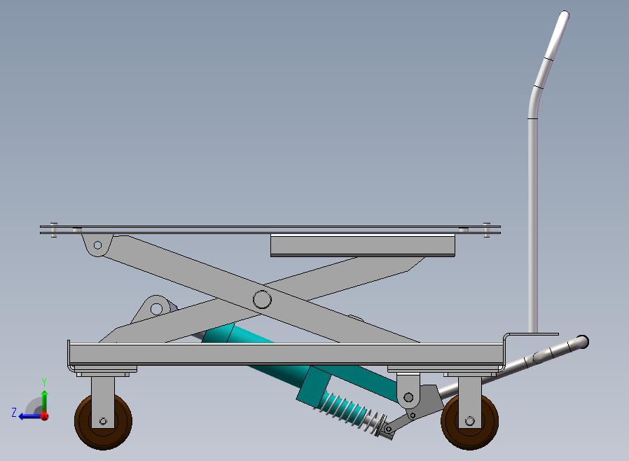A53-液压式单剪叉升降机右视图